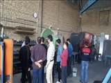 بازدید کارآموزان کارگاه آسانسور مرکز آموزش فنی و حرفه ای یک تبریز از کارگاه تولیدی درب لولایی آسانسور